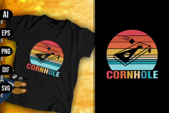 Cornhole Board Player Vintage Retro Review