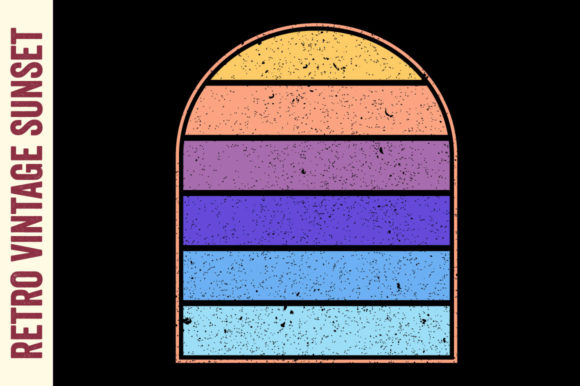 Retro Sunset Rectangle Striped Graphic Review