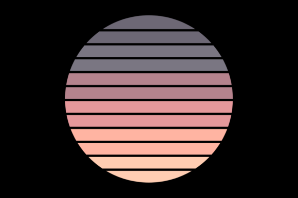 Retro Sunset Vintage Circle Design 03 Review