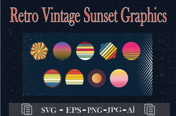 Retro Vintage Sunset Graphic Bundle Review
