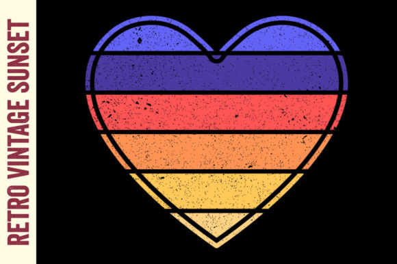 Retro Vintage Sunset Love Striped Review