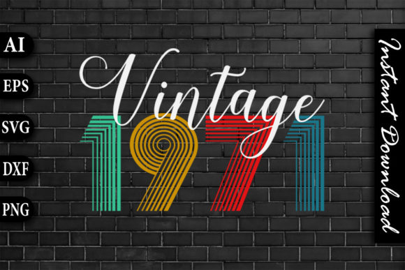 Vintage 1971 Retro Color Birthday Design Review