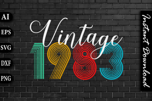 Vintage 1983 Retro Color Birthday Design Review