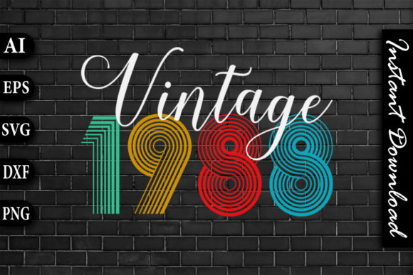 Vintage 1988 Retro Color Birthday Design Review