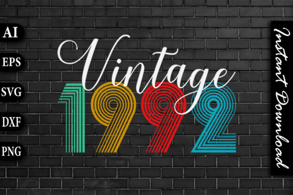 Vintage 1992 Retro Color Birthday Design Review