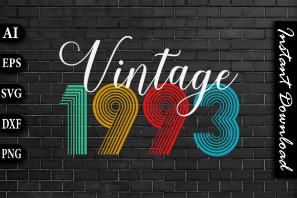 Vintage 1993 Retro Color Birthday Design Review