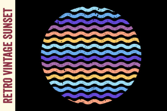 Vintage Retro Sunset Grunge Circle Review