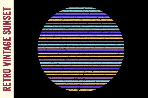 Vintage Sunset Retro Circle Background Review
