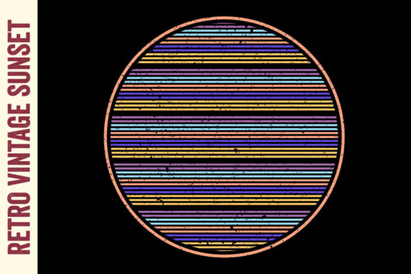 Vintage Sunset Retro Circle Grunge 80s Review